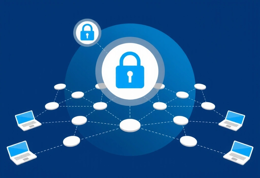 Ilustrace bezpečnosti dat a soukromí na internetu